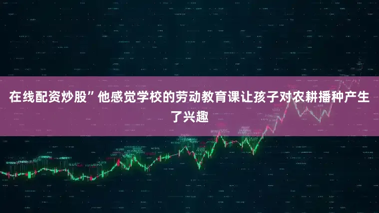 在线配资炒股”他感觉学校的劳动教育课让孩子对农耕播种产生了兴趣